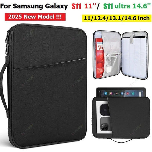 Tablet Sleeve Bag for Samsung Galaxy Tab S11 Ultra 14.6'' /S11 11'' 2025 S9 S10 Plus S10 FE/FE+ 13.1 S8/S7/ S9+/S8+/S7+FE 12.4''