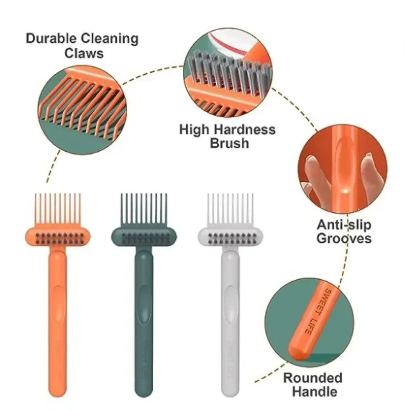 2In1 Comb Cleaning Brush Hairbrush Cleaner Rake Comb Embedded Tool Mini Hair Dirt Remover For Removing Hair Dust Home Salon Use - KiwisLove