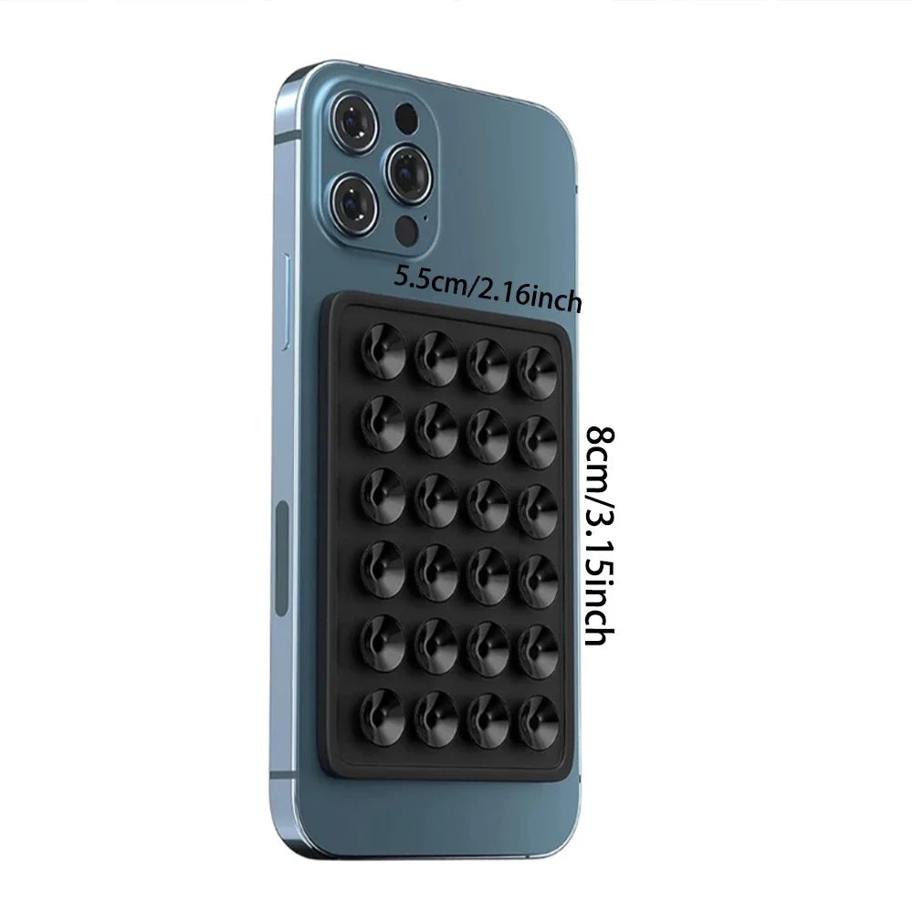 Phone Silicone Suction Cup Holder Multifunctional Suction Cup Wall Stand Square Anti-Slip Single-Sided Case Mount Back Sticker - KiwisLove