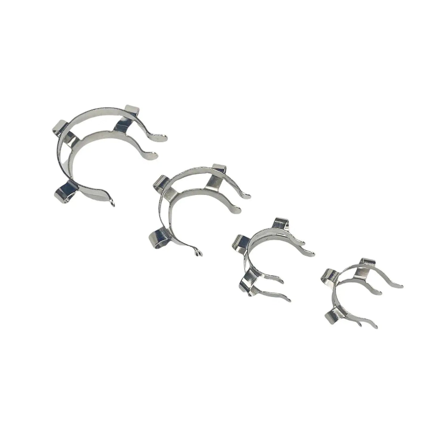 14# 19# 24# 29# 34# 45# Joints 304 Stainless Steel Lab Cone-shape Clamp Clip For Glass Adapter - KiwisLove