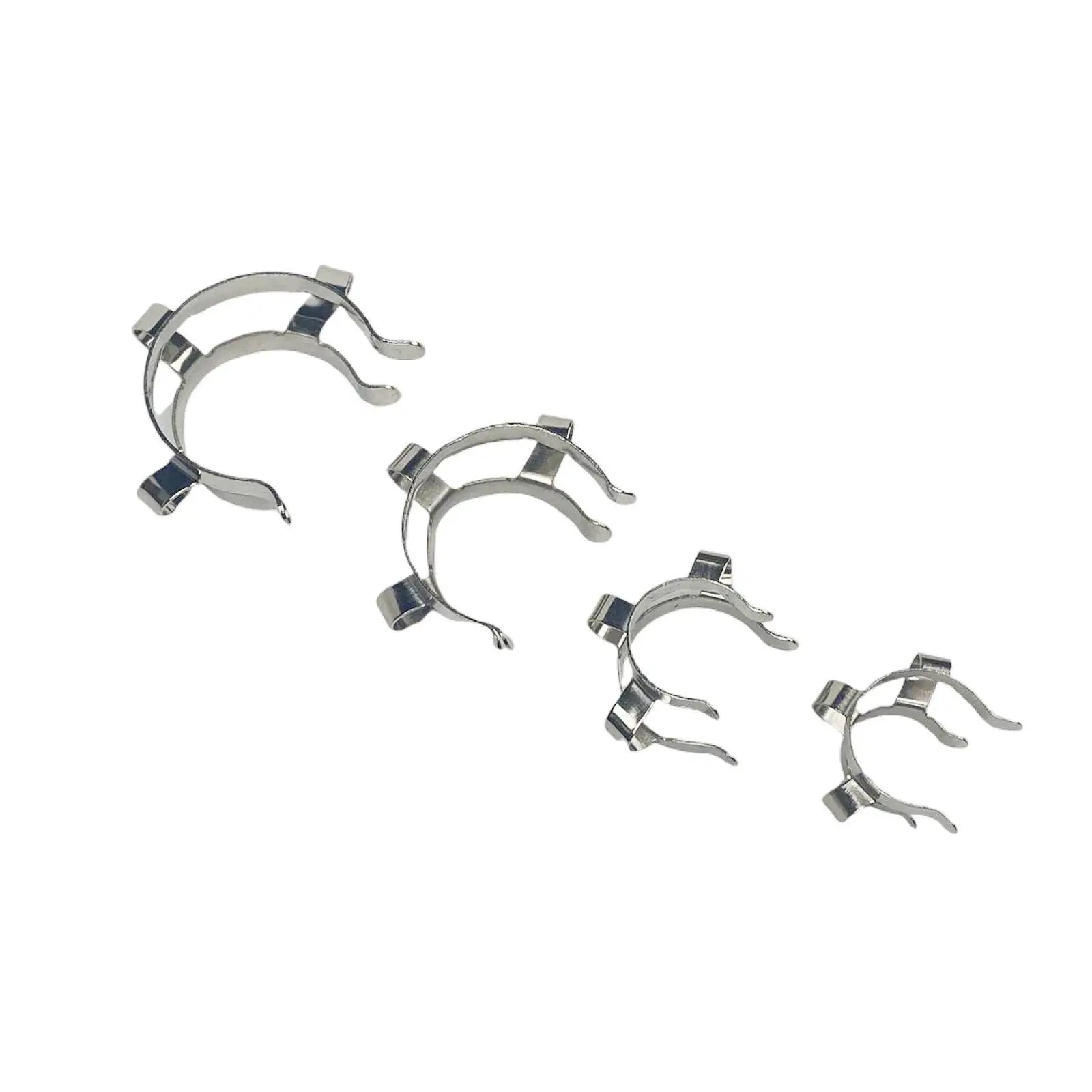 14# 19# 24# 29# 34# 45# Joints 304 Stainless Steel Lab Cone-shape Clamp Clip For Glass Adapter - KiwisLove