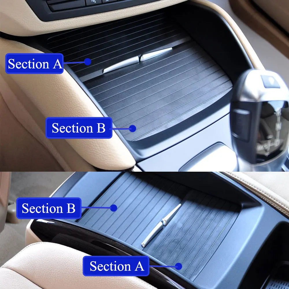 For BMW X5 X6 E70 E71 E72 Front Console Cup Holder Sliding Shutters Cover Trim Center Roller Blind Cover Replacement 2007-2014 - KiwisLove
