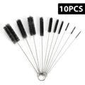 10PCS Cleaning Brush Set Multifunctional Detail Nylon Brushes for Straw/Lab Tube/Sippy Cup/Pipe/Keyboard/Spray Gun/Tool Cleaning