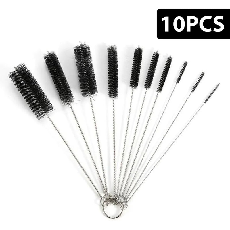 10PCS Cleaning Brush Set Multifunctional Detail Nylon Brushes for Straw/Lab Tube/Sippy Cup/Pipe/Keyboard/Spray Gun/Tool Cleaning
