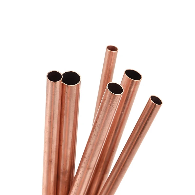 1pcs T2 Purple Copper Straight Pipe Outer Diameter 2-18mm  Hollow Hard Copper Tube Wall Length 200/250/300/500mm Copper tube
