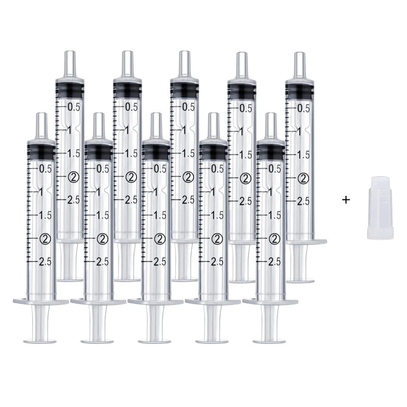 1/5/10/20pcs Plastic Syringes Hydroponic Measure Perfume Rinse Disposable Sampler Injector Measuring Injection Syringe