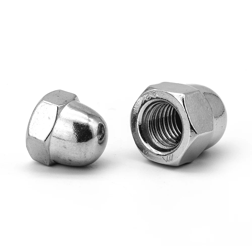 NINDEJIN 190pcs Acorn Nut Kit M3 M4 M5 M6 M8 M10 M12 Stainless Steel Hexagon Dome Cap Nut Set Blind Nut Assortment Kit