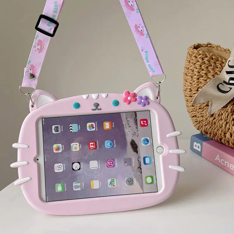 Girls Case for iPad Pro 11 inch/Air 5th/Air 4th Generation 10.9" Cute Cartoon kids Pig Case for iPad Pro 11/Air 10.9/ Air5/ Air4