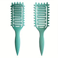 3 in 1 Curl Define Styling Brush Hollow Out Detangling Hair Brush Tangled Hair Comb Shaping Defining Curls Barber Styling Tools - KiwisLove