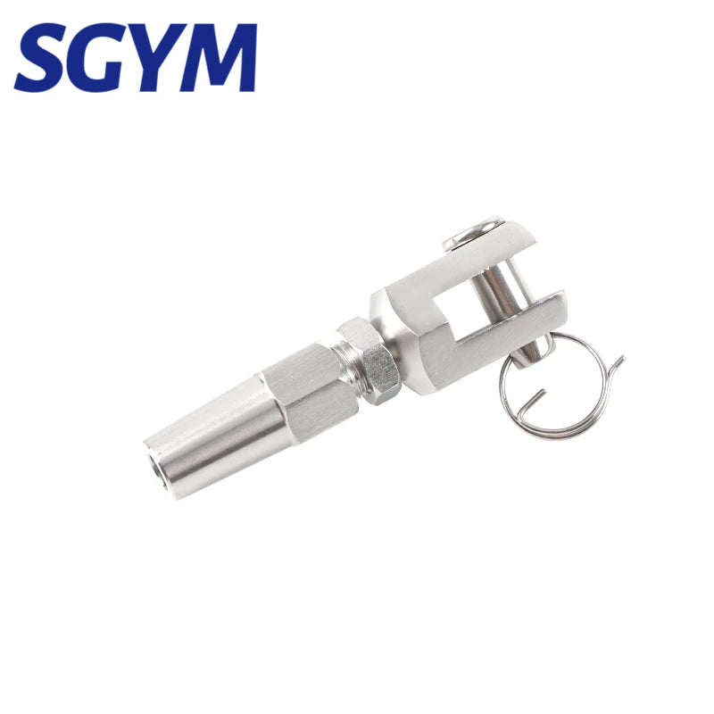4PCS  3/4/5mm Wire Rope 316 Stainless Steel Swageless Fork/Jaw Terminal Cable DIY Fitting Quick Installation Marine Grade