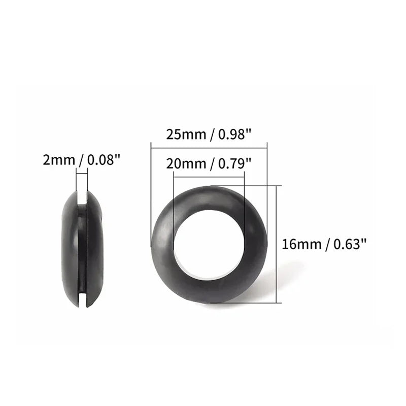 50/100pcs Black O Rings Rubber Washer Seals Gasket Grommet Electrical Gasket O-Rings Seals Tools M3-M20
