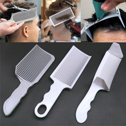 1/2/3Pcs Barber Hair Comb Kit Flat Top Hair Cutting Fading Stying Fade Comb  Men Fade Brush Salon Hair Tool Accessories - KiwisLove