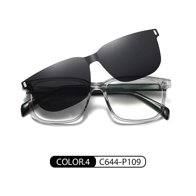 Anti-Blue Light Lens One Glasses Two Usage Computer Eyeglasses Fashion Polarized Protection Magnetic Suction Set Of Sunglasses - KiwisLove
