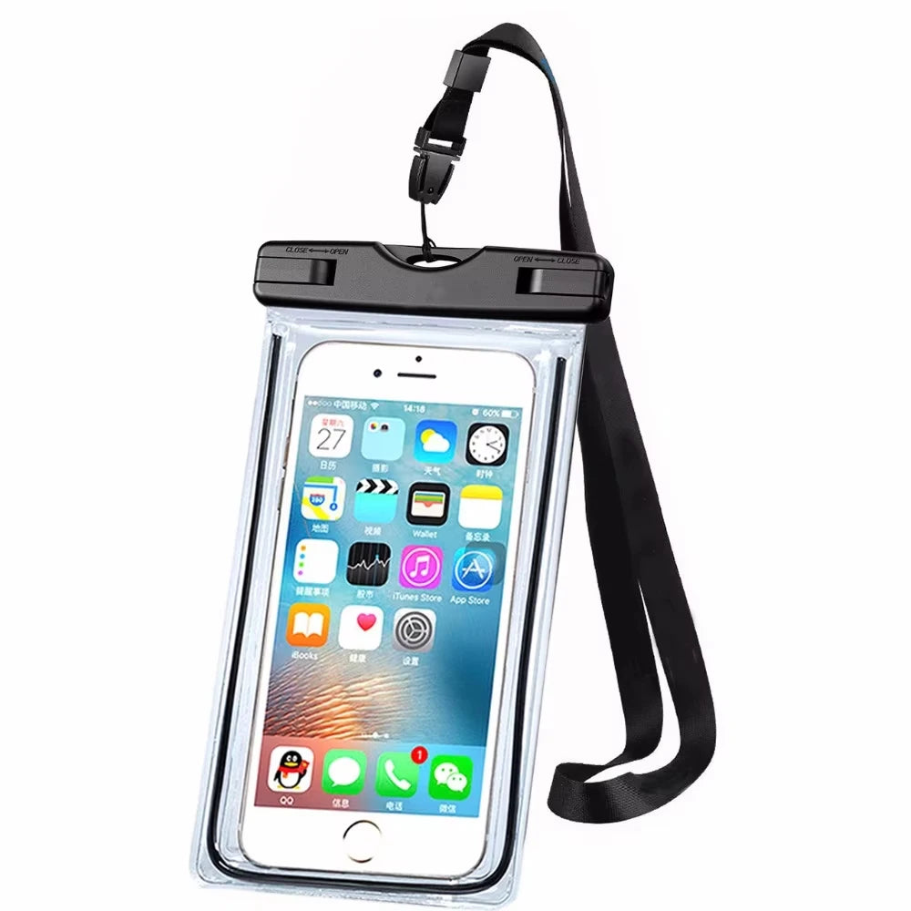 5/2/1PCS Universal Waterproof Phone Pouch Cellphone Dry Bag Case Underwater Phone Protector PV Cover for Kayaking, Beach fishing