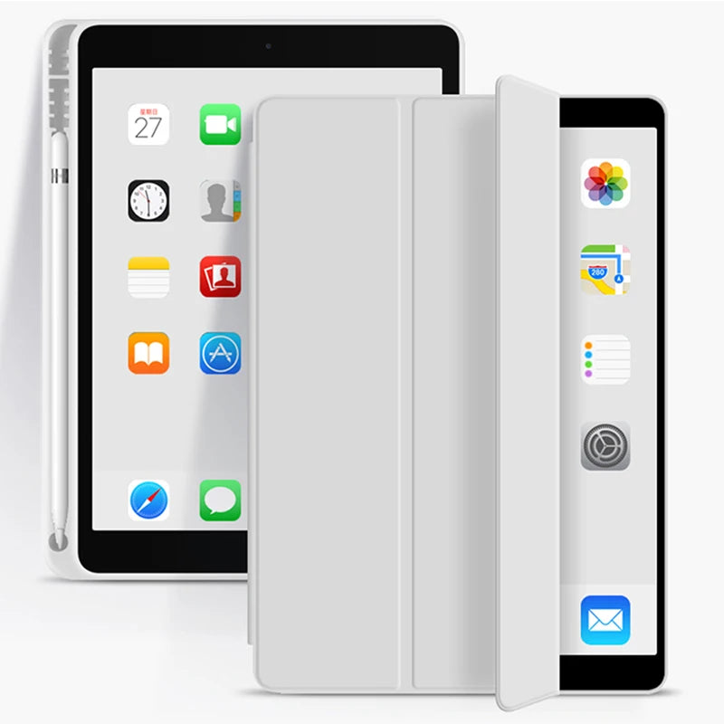 With Pencil Holder Case for iPad Air11 inch 2025 2024 A16 11th 10th 9th 8th 7th 10.2 inch Air5 4 10.9 Pro11 M4 Auto Sleep Wake