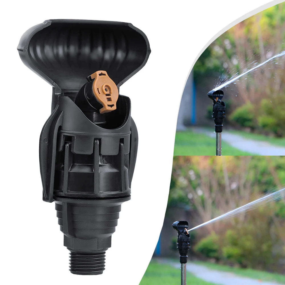 1pcs Outdoor 1/2 "" 360° Black Rotating Automatic Sprinkler Garden Lawn Water Irrigation Nozzle Steel Ball Drive Rotary Sprayer