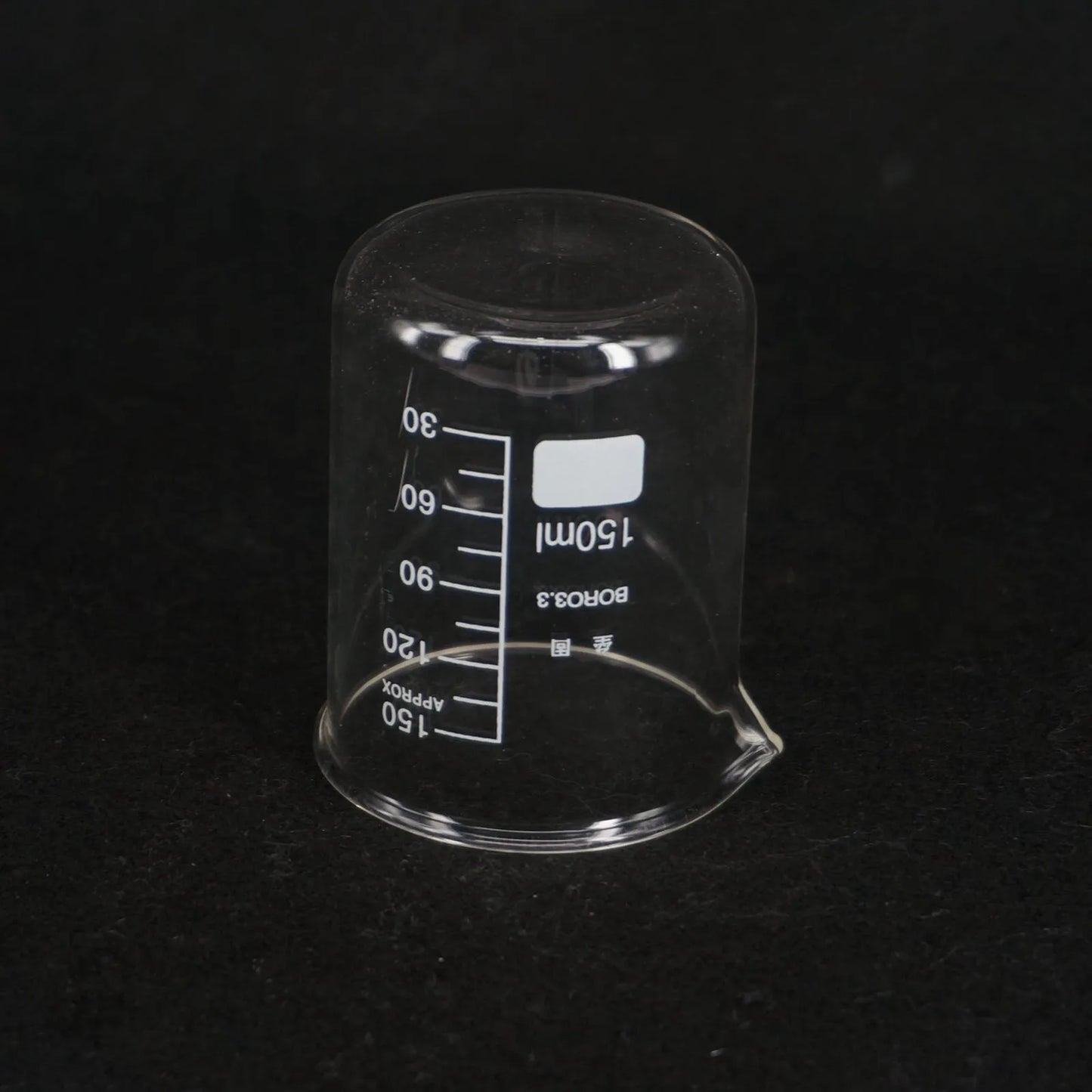 150ml Low Form Beaker Chemistry Laboratory Borosilicate Glass Transparent Beaker Thickened with spout - KiwisLove