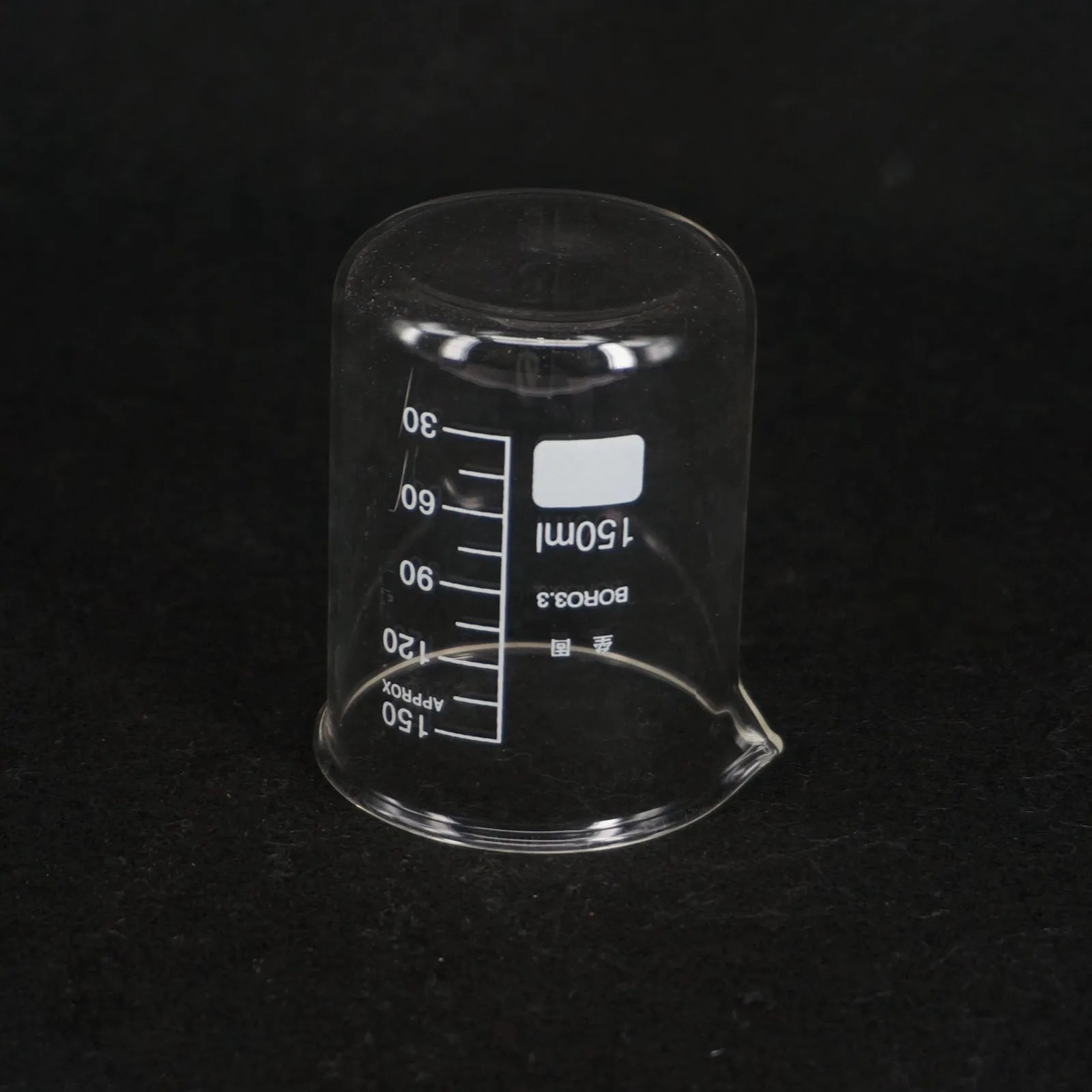 150ml Low Form Beaker Chemistry Laboratory Borosilicate Glass Transparent Beaker Thickened with spout - KiwisLove
