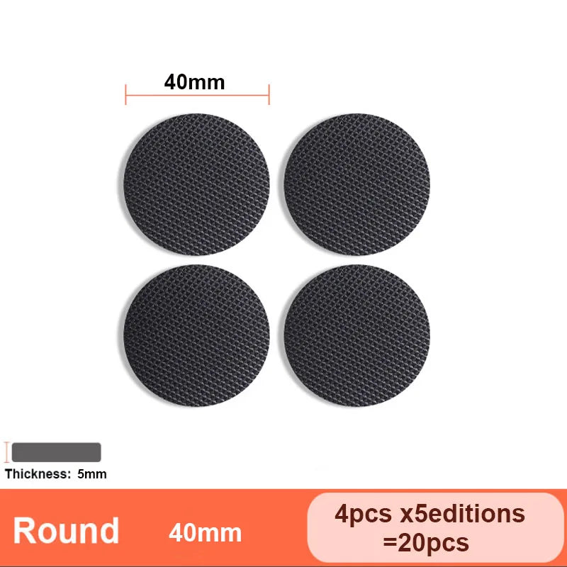 Table Leg Protectors, Anti-Scratch Leg Pads, Rubber Anti slip Chair Leg Pads, Silent Stickers, Furniture Accessories