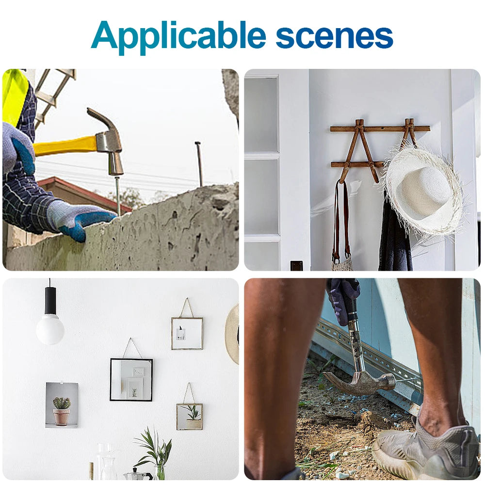 NINDEJIN 2/5pcs Hammer Drive Anchor M6 M8 Zinc Plated Nial-in Hammer Drive Pin Anchor for Concrete Brick, Block