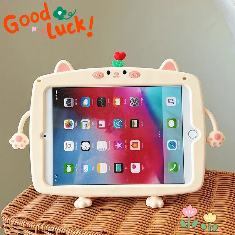 Case for Xiaomi RedMi Pad SE 11inch 2023 Kids Friendly Soft Silicone 360° Rotating Stand Cover for RedMi Pad 10.61'' 2022 Tablet