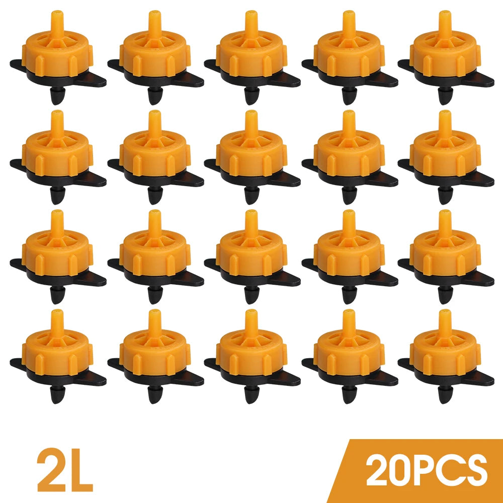 20PCS 2L 4L 8L Pressure Compensating Emitters Fixed Flow Drippers Garden Irrigation System can be connected to fHose Greenhouse