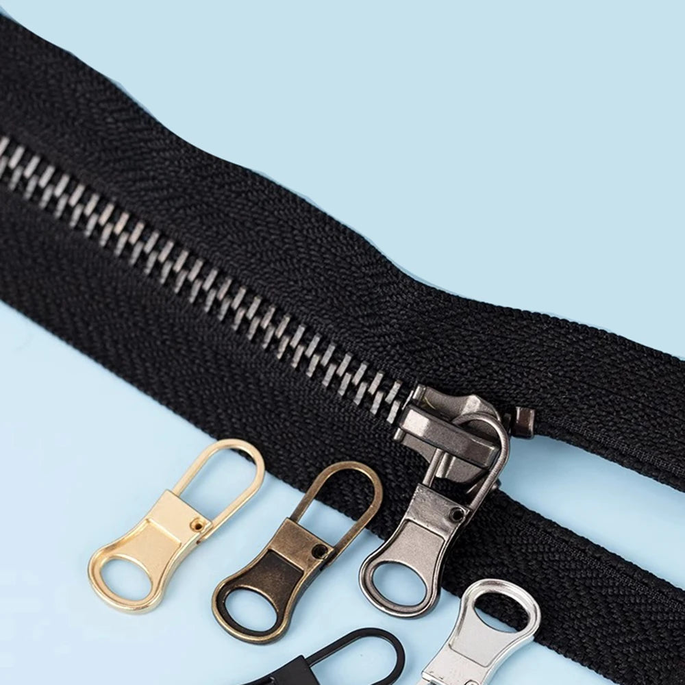 4-20PCSMetal Zip Puller Replacement Tab Zipper Sliders Head Zipper Head Detachable Backpacks Purses Repair Sewing Accessories