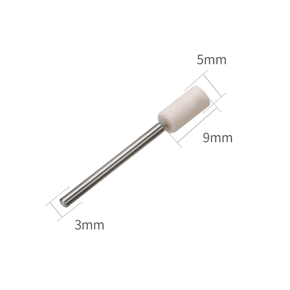 5-50pcs 4-12mm Felt Polishing Buffing Wheel with Shank Wool Felt Polishing Pad Shank Kit Set for Rotary Tools 3mm/6mm Shank