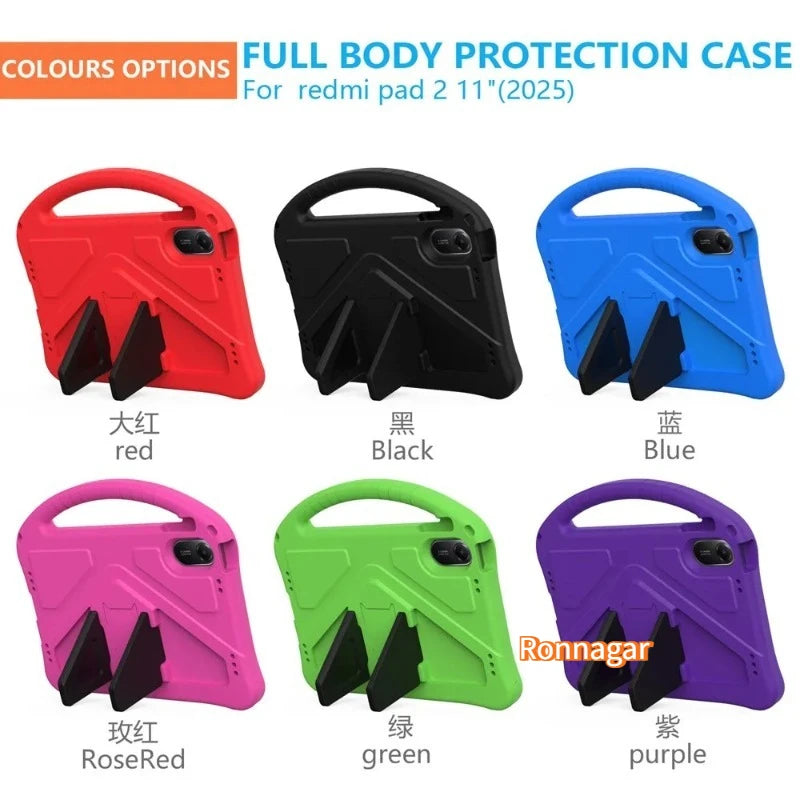 Kids EVA Case For Xiaomi Redmi Pad 2 2025 Pro 12.1 SE 2023 11inch for Mi Pad 5 6 7 Shockproof EVA Tablet Case Handle Stand Funda