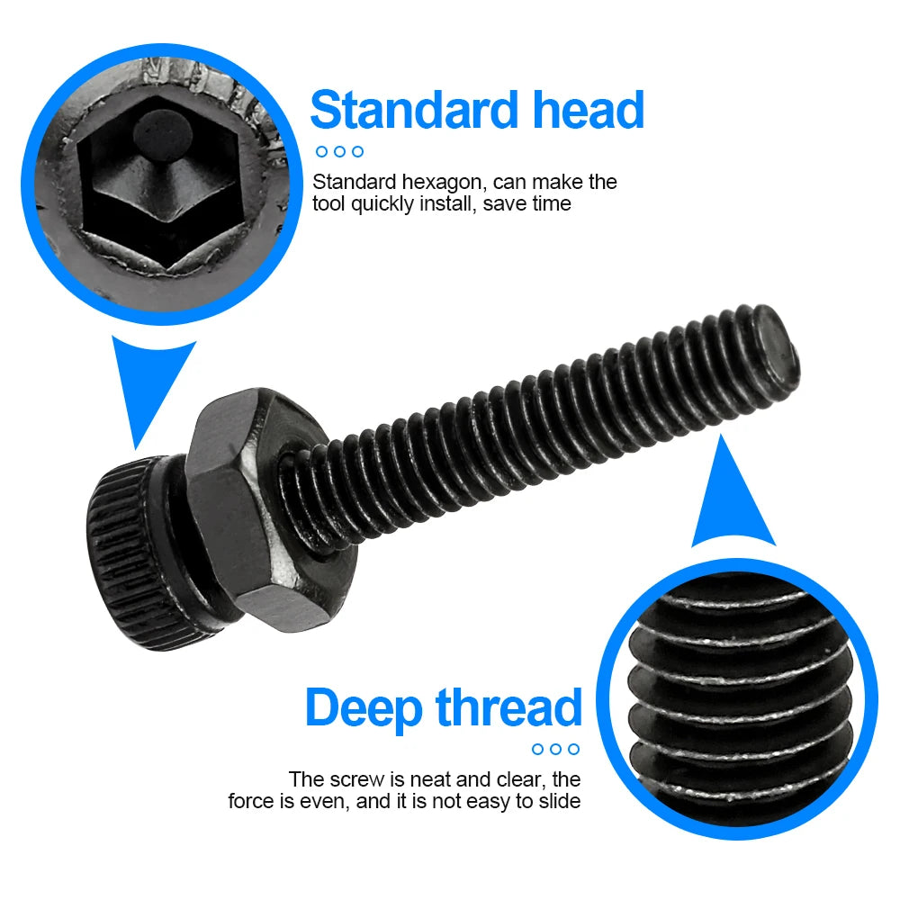 1322pcs/set small Allen bolt screw kit with nut m2 m2.5 carbon steel hex socket round flat cap head screw set