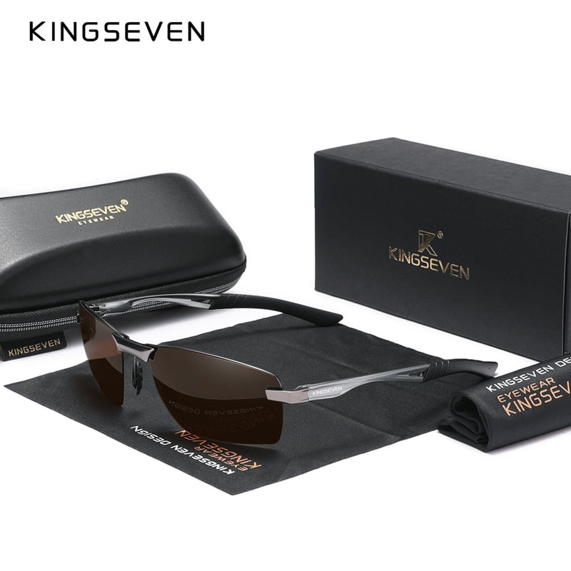 KINGSEVEN 2023 New Men's Polarized Sunglasses Aluminum Frame UV400 Sun Glasses Male Eyewear Driving Glasses - KiwisLove