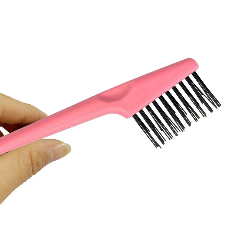 1Pc Comb Hair Brush Cleaner Remover Handle Embeded Hook Cleanup Removing Hair Dust Tool 2-in-1 Hair Brush Cleaning Tool - KiwisLove