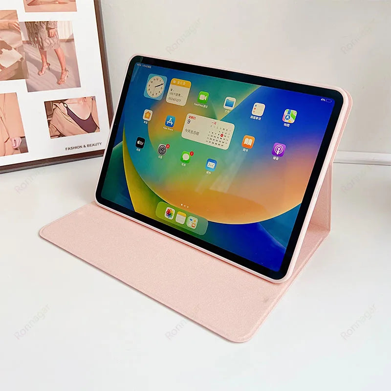 For iPad A16 11th 10 10th 9 9th Generation iPad Air11 13 M2 M3 2025 2024 Case Pro 11 12.9 13 inch 10.2 9.7 2017 2018 Stand Cover