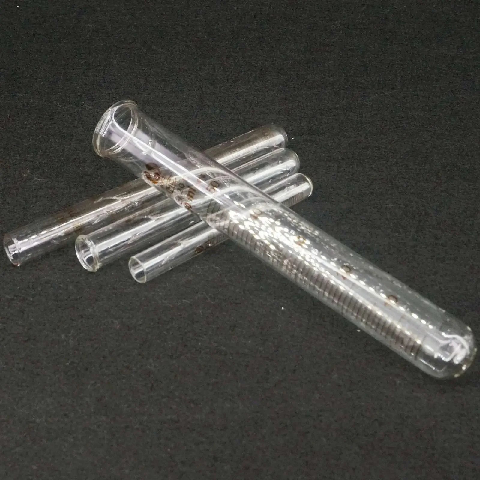 Lot5 2/5/10/15/20/25/50/100ml Lab Glass Test Tube Round Bottom with Scale Line - KiwisLove