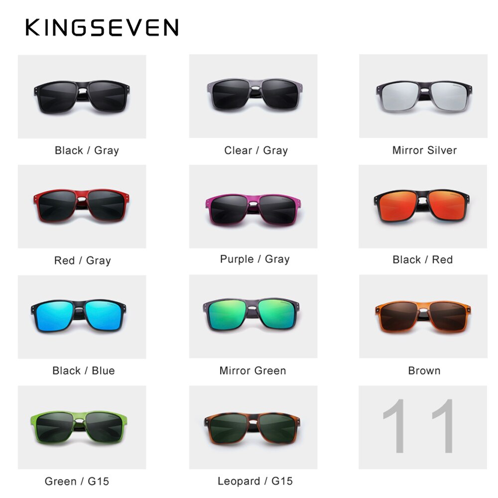 Genuine KINGSEVEN Brand Square Retro TR90 Polarized Sunglasses Women Men Carbon Fiber Pattern Design Outdoor Sports Eyewear - KiwisLove