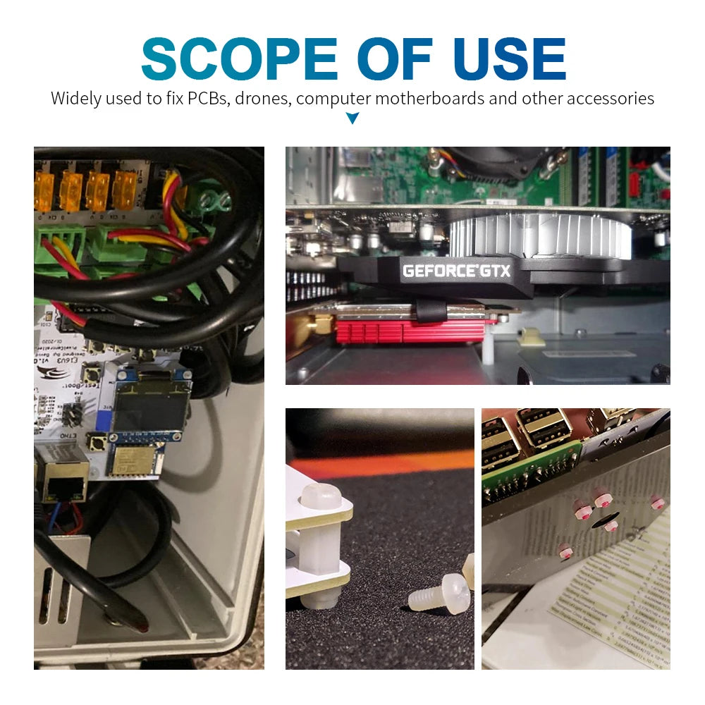 NINDEJIN Nylon Hex Standoff Male Female Plastic Standoff Spacer Assortment Kit Insulation White Nylon Motherboard PCB Standoff