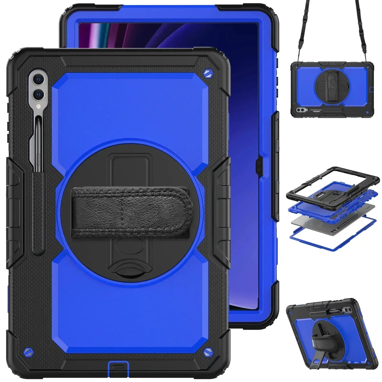 Case for Samsung Galaxy Tab S10 FE+/ S10 FE Plus 5G 13.1″ 2025 X620 X626b Heavy Duty Shockproof Protective Case Screen Protector