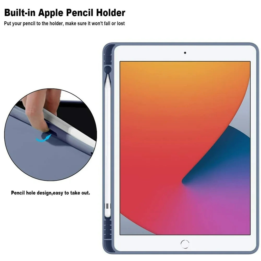 For iPad air 5 Case 2022 10.9 Pro 11 inch 2024 with Pencil Holder Cover 2018 9.7 Air 2/3 10.5 2021 10.2 6/7/8/9/10th Generation - KiwisLove