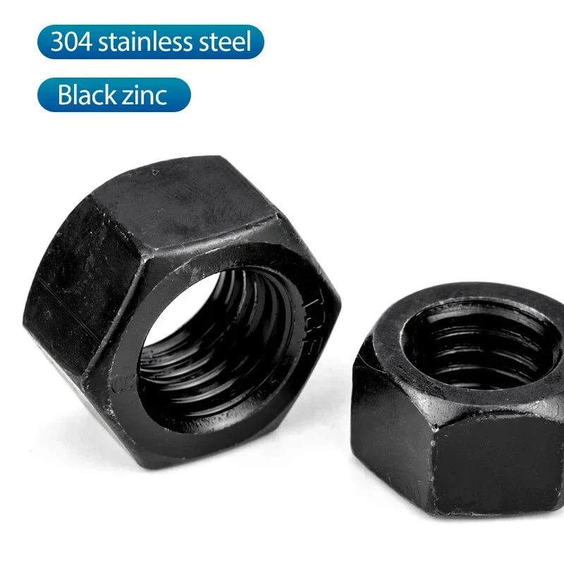Hexagon Hex Nuts Metric DIN934 M2 M2.5 M3 M4 M5 M6 M8 M10 M12 M14 M16 M18 M20 M22 M24 Carbon Steel Stainless Steel Hex Nuts