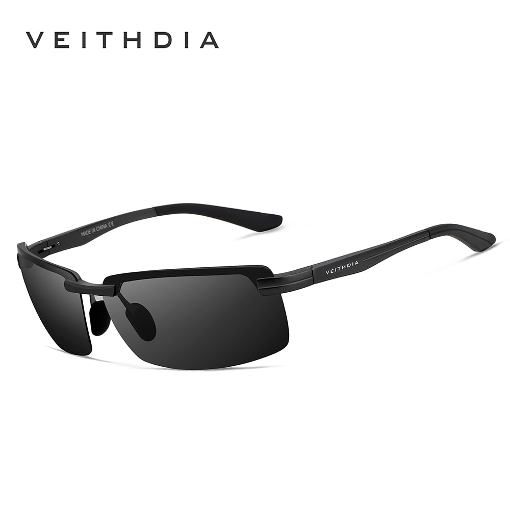 VEITHDIA Sunglasses Men Polarized UV400 Lens Rectangle Rimless Sport Driving Fishing Sun Glasses Al-Mg Eyewear For Male 6510 - KiwisLove