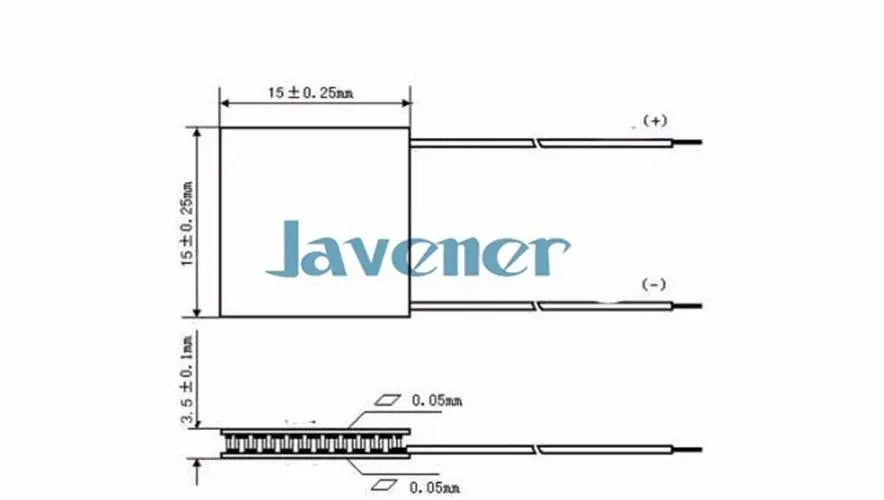 TEC1-01708 Heatsink Thermoelectric Cooler Peltier Cooling Plate 15x15mm Refrigeration Module - KiwisLove