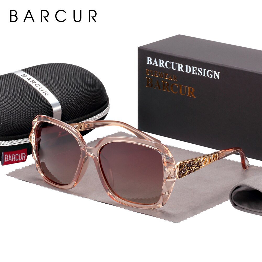 BARCUR Polarized Sunglasses Women UV400 Lady Fashion Gradient Sun Glasses for Women Eyewear Accessory - KiwisLove