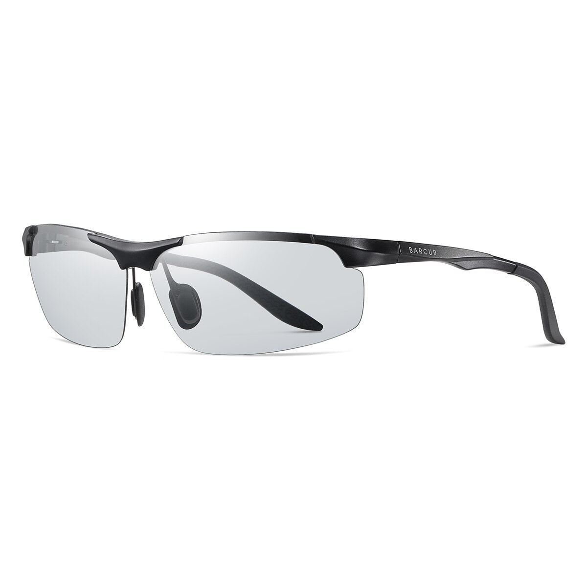 BARCUR Aluminium Magnesium Frame Polarized Sunglasses Men Photochromic Automatic Color Changing Rectangle Sport Eyewear - KiwisLove