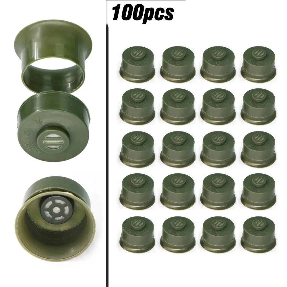 20/50pcs Mushroom Spawn Grow Bag Filter Cover Sealable Double Sleeve Lock Ring Cap for Agaric Spawn Culture Planting  Pouch Tool