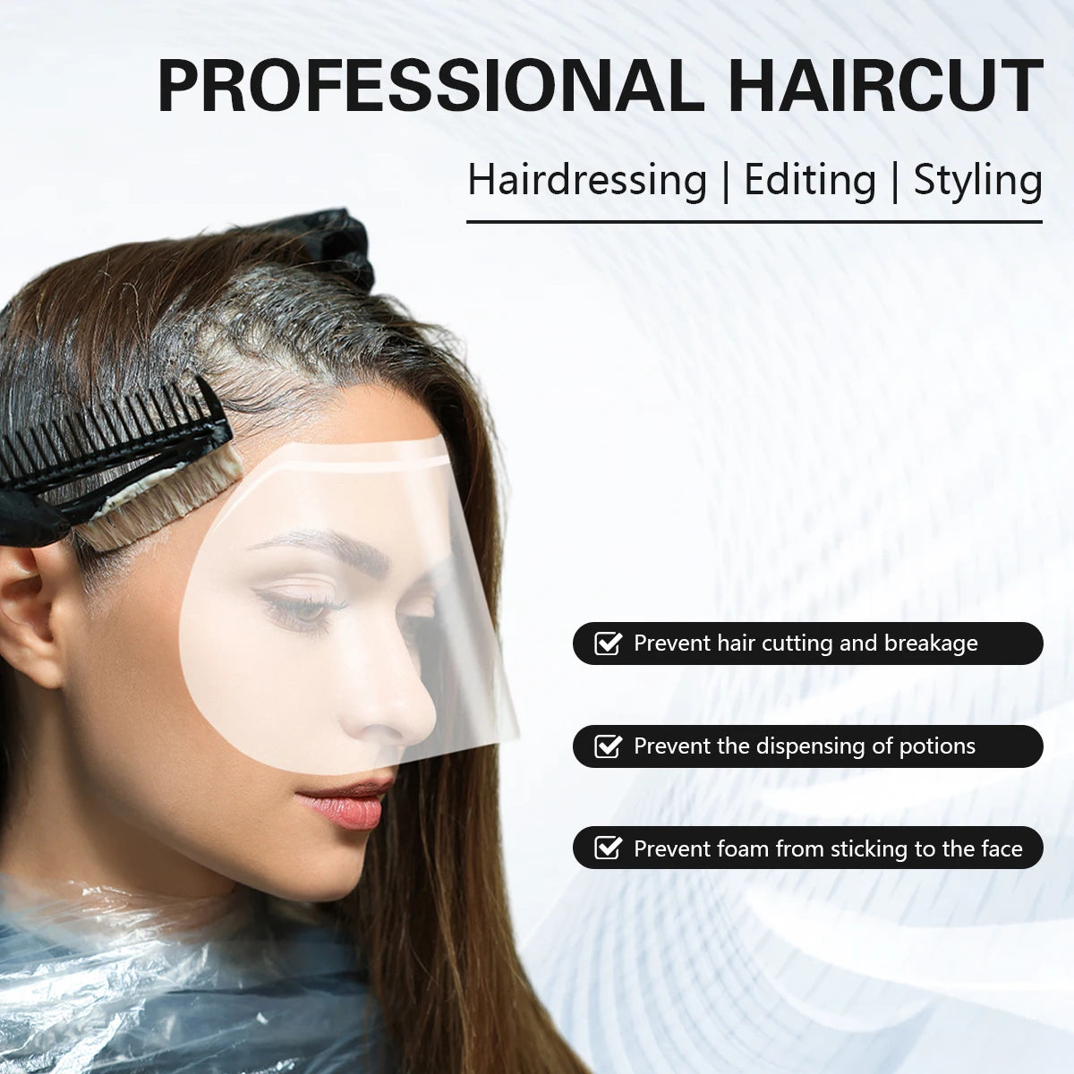 50/100 PCS Disposable Shield Safety Face Shield Microblading Protective Shower Eye Shields Masks for Hairspray Salon Supplies - KiwisLove