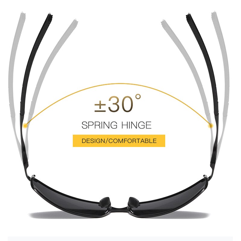 AORON Sunglasses Polarized Mens Sun glasses Aluminum Frame UV400 Luxury Design Male Sunglasses Anti-Reflective - KiwisLove