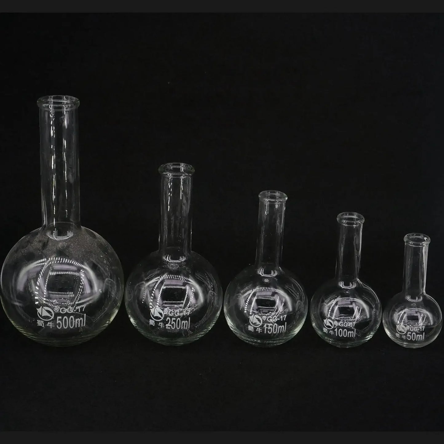 50/100/150/250/500/1000/2000ml Borosilicate Glass Long Neck Flat Bottom Flask Thermostability - KiwisLove