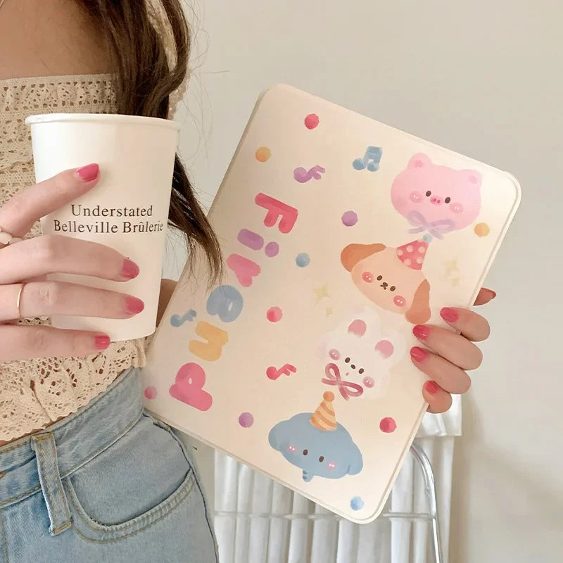 Graffiti Cat Case For iPad 10.2 9th 8th 7th A16 11th 2025 2024 Air11 13 inch Pro11 13 M4 Air4 5 10.9 10.5 IPad10 Pro12.9 5th 6th
