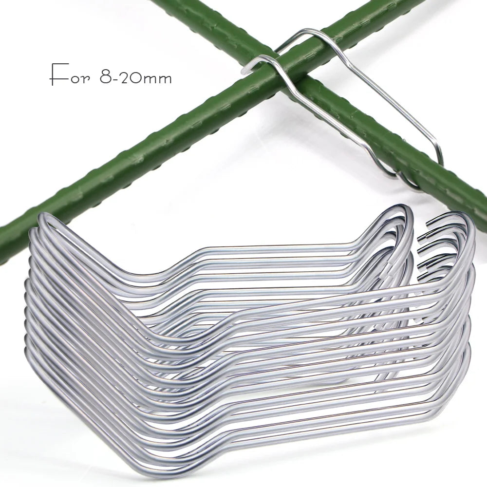 10/20pcs Metal Holder Plant Support Cage 8/11/16/20mm Wire Rod Fixing Buckle for Garden Vegetables Frame Rod Fastener Quick tool