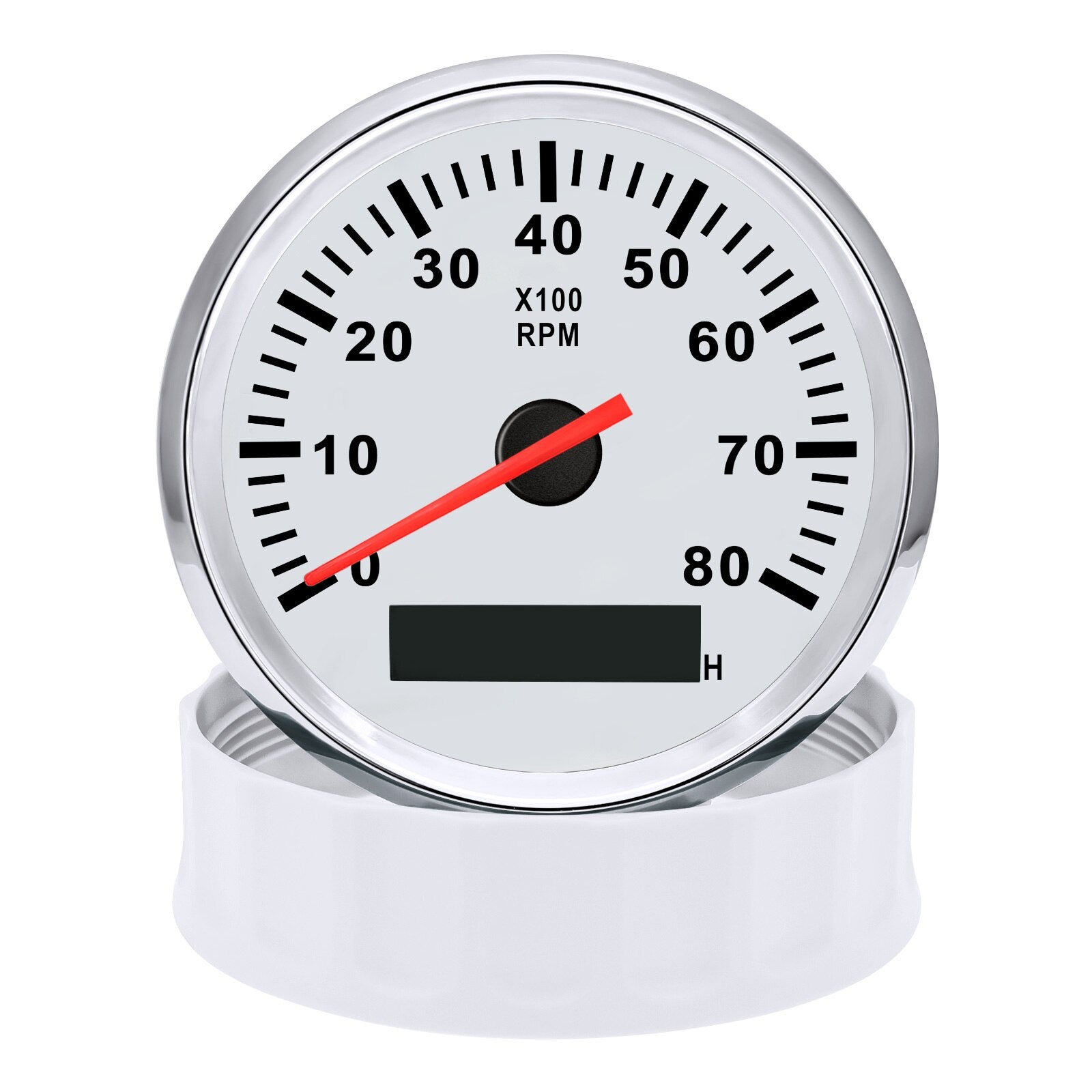 12V/24V 85mm Marine Tacho Meter Gauge LCD Digital Hourmeter Boat Tachometer 3000~8000RPM Toerenteller Hour Meter RPM Sensor - KiwisLove